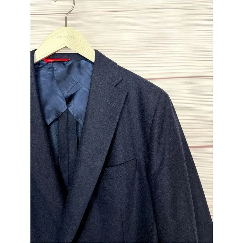 Samuelsohn Loro Piana Sweet Felt Blazer Navy Wool Sport Coat 46R - US 40-42